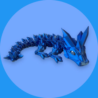 Silk Blue Baby Crystal Dragon