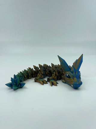 Tricolour Orange Blue Green Baby Crystal Dragon