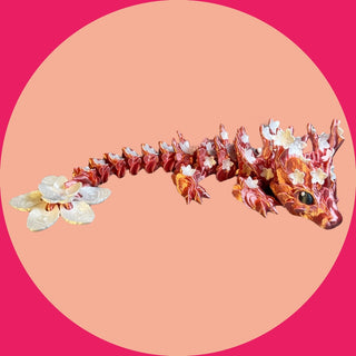 Silk Pink Cherry Blossom Dragon