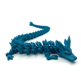 Silk Light Blue Crystal Dragon