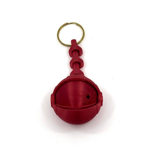 Silk Red Astronaut Head Fidget Keyring