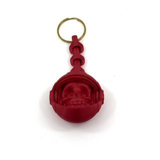 Silk Red Astronaut Head Fidget Keyring