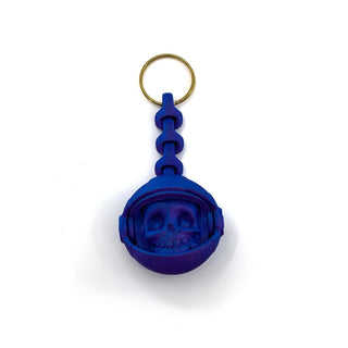 Matte Blue Astronaut Head Fidget Keyring