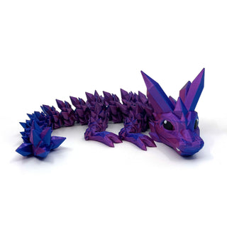 Bicolour Purple & Blue Baby Crystal Dragon