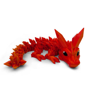 Matte Red Baby Crystal Dragon