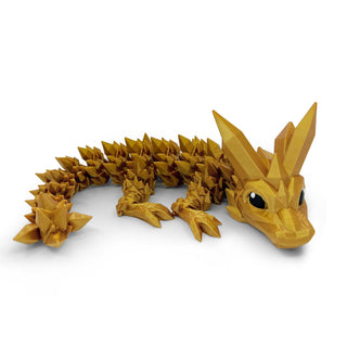 Silk Gold Baby Crystal Dragon