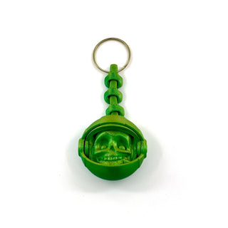 Bicolour Green & Yellow Astronaut Head Fidget Keyring