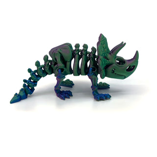 Triceratops Blue Green purple